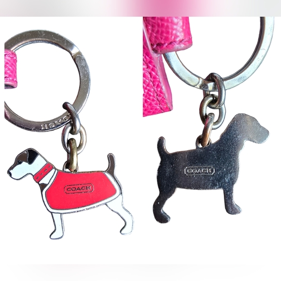 VGUC Coach 7321 JRT Jack Russell Terrier Dog Enamel Keychain & mini photo holder - Picture 6 of 8